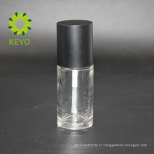 Bouteille de pompe de verre cosmétique claire de 30ml